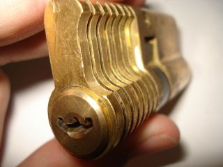 Strange Keyway High Security 7 Pin Dimple Lock Cutaway Practice Lock