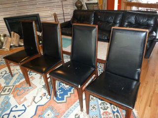  1960s Mid Century Modern Walnut Dining Chairs by Dillingham NOT Danish