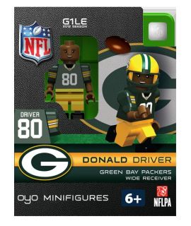 Donald Driver Oyo Mini Fig Figure Lego Compatible Green Bay Packers