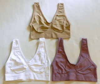 Lot of 3 Comfortisse Bra as Seen on TV White Brown Purple Size XS S