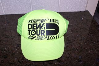  Bright Green Dew Tour Baseball Hat Cap