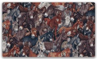   Horses by The Henley Studio TP 647 1 Packed Donkeys Cotton Fabric