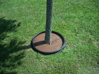 DeWitt Tree Ring 4 Landscape Edging Kit Mulch Barrier with Weed