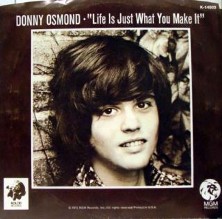Donny Osmond Life Is Just What You Make It The Twelth of Never 7 Mint