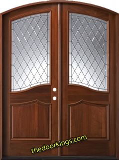 Mahogany Exterior Entry ArchTop Door Chateau Wood