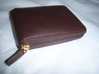 dopp leather ziparound id wallet