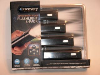 nib discovery expedition flashlight 4 pack set 9 led