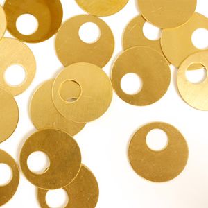  Brass, Metal Stamping Blanks, 24 pc  Jewelry & Craft Discs