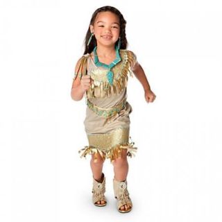 Pocahontas Costume  Indian Dress Up with Shoes Jewelery