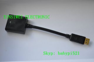 New HP Display Port to VGA Female Cable Adapter P N 481408 004