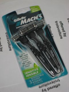 Gillette disposable razors mach 3 disposable razor Sensitive NIP