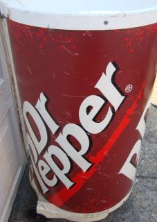 DR. PEPPER Coke Coca Cola Soda LARGE COOLER On Wheels Fridge Sign Ad