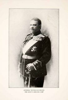1918 Print General Victor Dousmanis Greece Balkan Wars Uniform