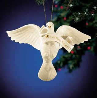 Lenox Patriotic Dove of Peace Ornament God Bless America New Beautiful