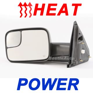 Dodge RAM Pickup Power Heat Driver Left LH camper Tow Side Door Mirror