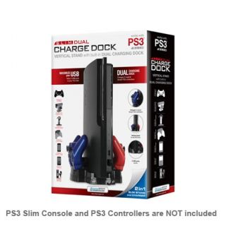 DreamGear PS3 Slim Vertical Stand w Dual Charger Dock