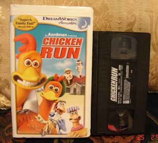 Dreamworks Chicken Run VHS Video Dreamworks Family Fun Movie Mint