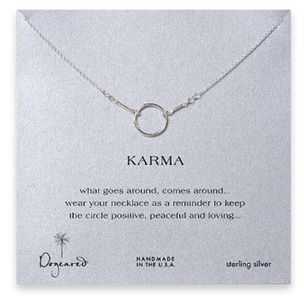 dogeared original sterling silver karma necklace 16