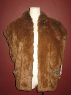 698 Bird by Juicy Couture Dolcetto Faux Fur Jacket Vest XS P Coat