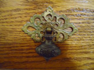 10 Antique Drop Drawer Pulls w Solid Brass Backplates