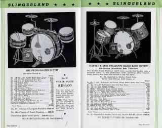 Slingerland Radio King 1941 drum set . Price reduced twice.