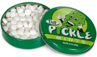 Dill Pickle Flavored Mints Qty 100 Savory Mint Joke Gag Candy by