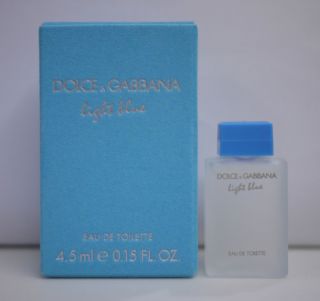 Dolce Gabbana Light Blue Eau De Toilette 0 15oz 4 5ml Mini Women