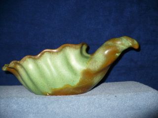 Vintage Frankoma Art Pottery Cornucopia Horn Shell Planter 12 Prairie