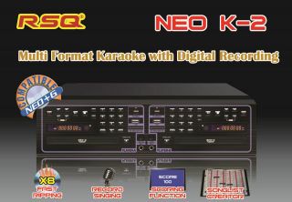RSQ K 2 Dual Loader Karaoke Player K2 Neo G  G CDG Fast Rip Record