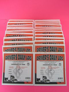 25 Pack of Condensed 2 1 Daily Log Book Duplicate Copy JJ Keller 615L