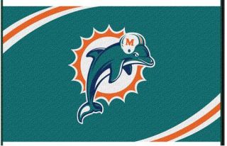 Miami Dolphins 2 Piece Rug Set New 