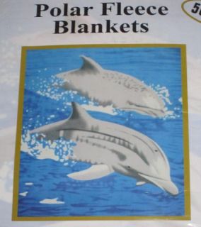 New Pair of Dolphins at Play Soft Fleece Throw Gift Blanket Dolphin