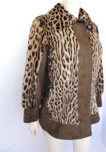 Vtg Exquisite Authentic Guenet Fur Mink Leopard Hued Jacket Stroller