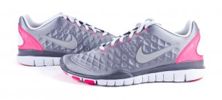 Nike Womens Free TR Fit Winter Gray Pink Running Shoes 8 5 New