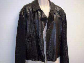 DIRK BIKKEMBERGS Vintage Black Slim Fitting Leather Jacket Couture Sz