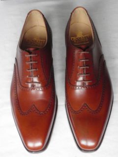 Crockett Jones DRUMMOND Tan Calf Leather Formal Oxford Lace Up Shoes