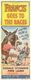 FRANCIS GOES TO THE RACES 1951 DONALD OCONNOR PIPER LAURIE INS