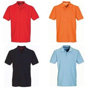  Cotton Pique Slim Fit Polo Shirt Tennis Sport Red Blue Orange