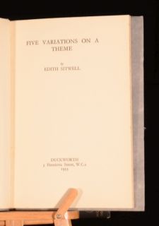 by edith sitwell 1933 london duckworth 8 by 5 38pp