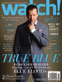 Donnie Wahlberg Watch Magazine June 2011 Blue Bloods