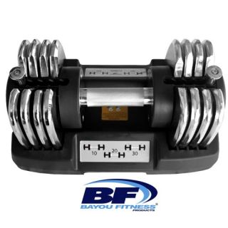 Bayou Fitness Adjustable Dumbbell 50 Pounds Weight Set Free Shipping