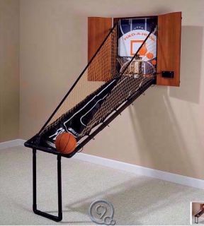 Fold Out Mahogany Basketball Game Pop A Shot 2 Player Electronic