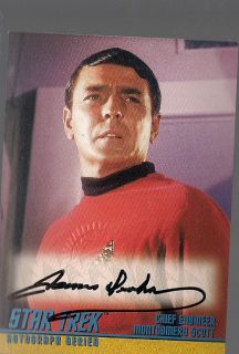 James doohan TOS autograph A2 Star Trek ASSOCIATE SCOTTY FLEER SKYBOX