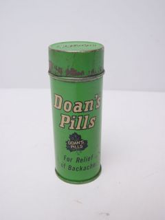 Vintage Doans Pills for Pain Relief Tin Container Only