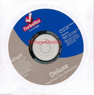 TurboTax Deluxe 2011 Full Retail Version Federal State Efile PC or Mac