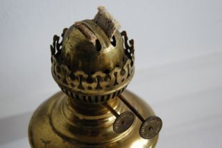 Vintage Antique Brass Oil Lamp Duplex Double SHS Burner