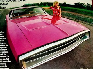 1970 Dodge Charger Pink Panther Print Ad Poster 383 440 426 Hemi V8