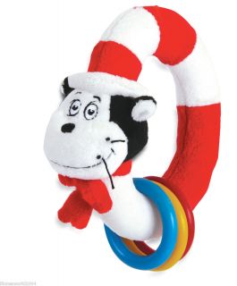 Dr. Seuss Cat in the Hat Take & Shake Baby Ring Rattle Manhattan Toy