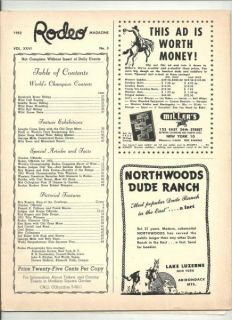 1952 madison square garden rodeo program