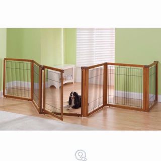  Only Convertible Dog Gate To Kennel Elite 6 Panel Gate 16.5 Feet Long